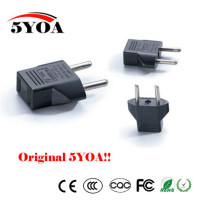 Универсальное сетевое зарядное устройство с американской и европейской вилками, белый дорожный адаптер переменного тока с 2 круглыми контактами