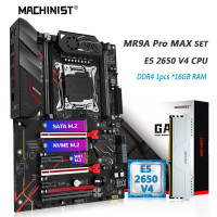 MACHINIST X99 материнская плата Combo LGA 2011-3 Xeon E5 2650 V4 CPU Kit DDR4 RAM 1 шт. * 16 Гб памяти WiFi NVME M.2 четырехканальный MR9A PRO