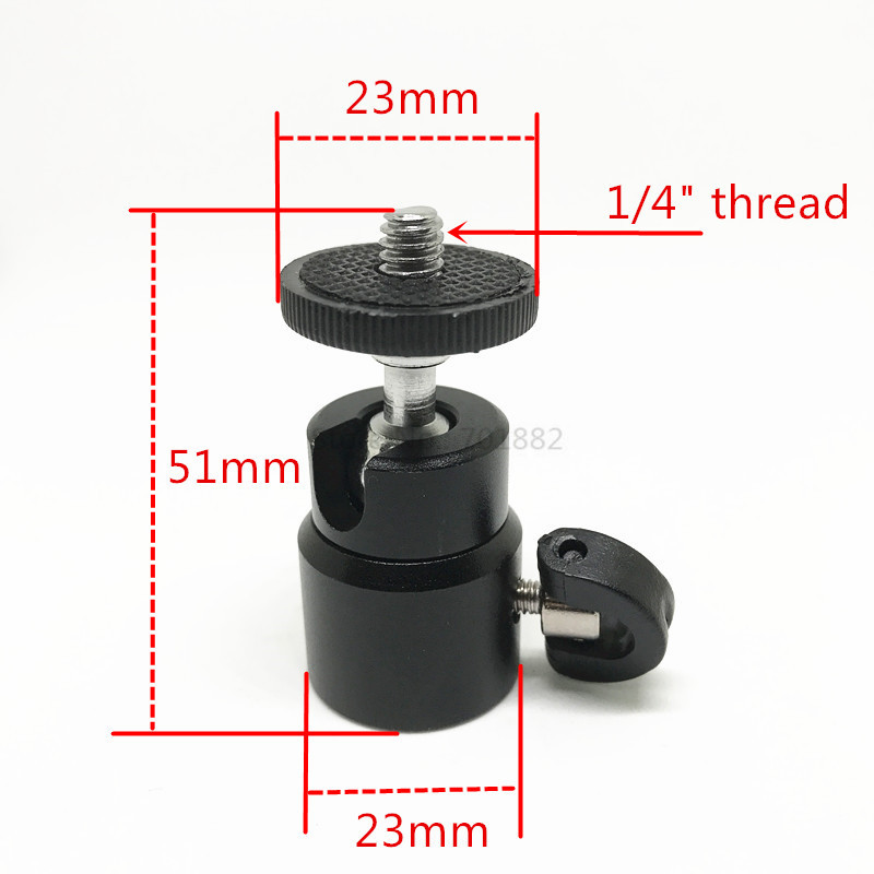 Tripod Mini Ball Head 360 Swivel Ballhead with 14 Screw Mount for DSLR DV Camera Light Stand Bracket Holder_