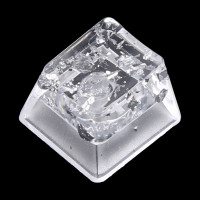 Колпачок с подсветкой из смолы для механической клавиатуры DIY OEM-профиль высота, прозрачная серебряная фольга для колпачка