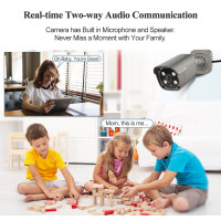 IP-камера Techage H.265 для системы видеонаблюдения, 5 Мп, 4K, POE