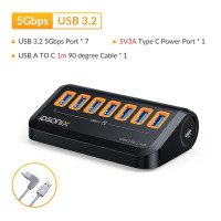 Док-станция iDsonix, USB 3,0, 10 Гбит/с, Type C 3,2