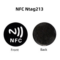 Черные универсальные анти-металлические наклейки NFC Ntag213, NTAG 213, 6 шт