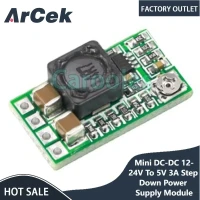 Мини-модуль источника питания DC-DC 12-24V To 5V 3A понижающий мини-модуль источника питания регулируемый