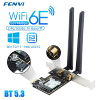 5374 Мбит/с Wi-Fi 6E Intel AX210 2,4G/5G/6 ГГц PCIE Беспроводной Wi-Fi адаптер Bluetooth 5,3 802.11AX WiFi6 сеть Wi-Fi карта ПК Win10/11