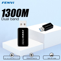 FENVI 1300 Мбит/с двухдиапазонный 2,4G/5 ГГц USB 3.0 беспроводной AC Wi-Fi адаптер 802.11AC WiFi приемник сеть для ноутбука ПК Защитный мини-ключ