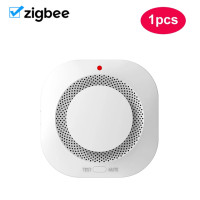 Смарт-детектор дыма Tuya Zigbee/Wi-Fi, умный противопожарный прибор для домашней охранной сигнализации со звуковым сигналом, управление через приложение