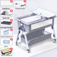 Многофункциональная складная детская кроватка для новорожденных