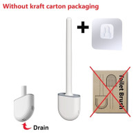 Воздухопроницаемая силиконовая щетка для туалета Lamgool с длинной ручкой