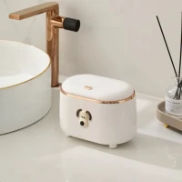 Настольная корзина для мусора, крем для сыра, домашняя с крытой головкой кровати, Маленький милый прижимной концевой столик для гостиной