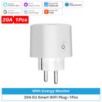 Смарт-розетка Tuya с поддержкой Wi-Fi, 16 А/20 А