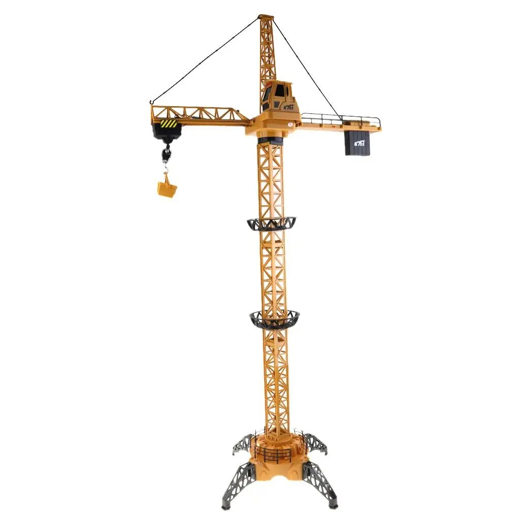 6 Channel RC Tower Crane Vehicles 680 Rotation Lift Up with 6 Channel for Kids Construction Engineering Toys Model