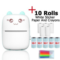 Портативный мини-термопринтер с поддержкой беспроводной связи, BT, 203dpi