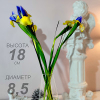 VOLIDI Ваза "Ваза стеклянная для цветов", 18 см , Стекло, 1 шт