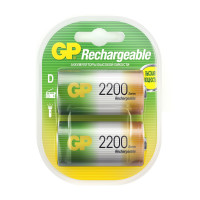 GP Аккумуляторная батарейка D, 1,2 В, 2200 мАч, 2 шт
