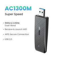 UGREEN Wi-Fi адаптер AC1300Mbps 5,8G & 2,4G WiFi USB для ПК, настольного компьютера, Windows Linux WiFi антенна USB3.0 Ethernet Сетевая карта