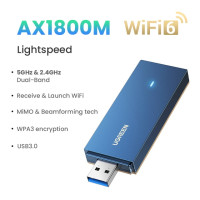 UGREEN AX1800 WiFi адаптер WiFi6 USB3.0 5G и 2,4G двухдиапазонный USB WiFi для ПК ноутбука Wifi антенна USB Ethernet приемник сетевая карта
