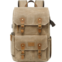 Водонепроницаемый холщовый рюкзак для фотоаппарата в стиле ретро с USB-портом для ноутбука 15,6 дюйма