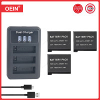 4 шт. 1600 мАч для GoPro Hero 4 Hero4 аккумулятор + зарядное устройство для go pro AHDBT-401 HERO4 аксессуары для экшн-камеры черного и серебристого цвета