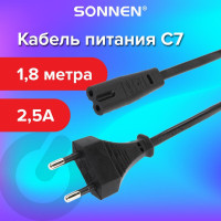 Sonnen Кабель питания, 1.8 м, черный