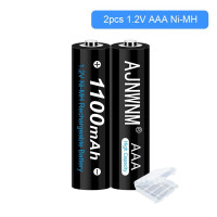 AJNWNM Аккумуляторная батарейка AAA, 1,2 В, 1100 мАч, 2 шт
