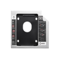 Переходник универсальный для дополнительного HDD (SSD) (optibay) в отсек ноутбука CD/DVD SATA 12.7 mm с отверткой