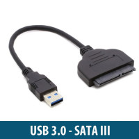 Адаптер переходник USB 3.0 - SATA lll для HDD 2.5" / SSD кабель адаптер юсб сата для внешнего жесткого диска, AERCOM