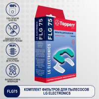Фильтр Topperr FLG 75 для пылесоса LG, комплект из 2 шт. / Фильтр для пылесоса арт. 1143