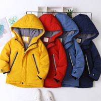 LM-21912 加绒加厚连帽男童棉服儿童棉袄 2023冬新款童装男童棉衣