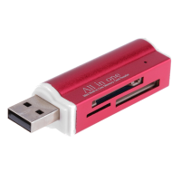 Многофункциональный кардридер ALLOYSEED USB2.0 4 в 1 для SD/SDHC/Mini SD/MMC/TF Card/MS