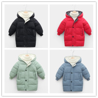 新款韩版童装2022秋冬加厚中长款儿童羽绒棉服短男女童中小童冬装