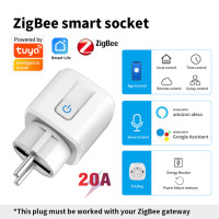 Смарт-розетка Tuya Zigbee, 16 А, с пультом ДУ