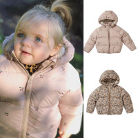 现货卡通儿童棉服带帽子konges女童外套秋冬保暖婴儿加厚羽绒服棉