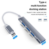 Док-станция Type-c Extender Hub USB-C Разветвитель USB 3,0 для телефона и ноутбука
