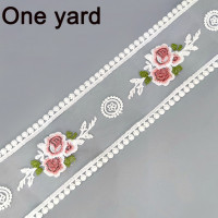 8,5 см широкая Сетка Тюль Вышивка цветочное кружево для рукоделия свадебное платье банты занавеска аппликация Ткань бахрома ткань отделка