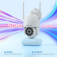 ANRAN 3MP PTZ-камера Автоматическая камера отслеживания движения Беспроводная домашняя камера видеонаблюдения Наружная IP-камера