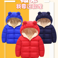 冬装新款儿童羊羔绒棉衣男童女童兔耳加厚中小童棉袄宝宝棉服