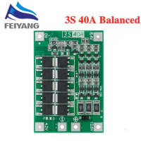 Модуль защиты PCB BMS 3S 40А, защитная плата зарядника литий-ионных и литий-полимерных батарей для двигателя перфоратора, 12,6 В, с балансиром