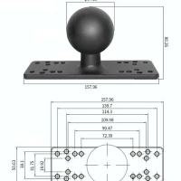 2,25 дюймов шаровая Головка Монтажная База Морской рыболокатор крепление рыболокатор GPS фиксирующая пластина вращающаяся лодка GPS карта сторонник для навигатора
