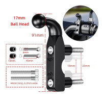1 "крепление на руль мотоцикла с шаровой головкой и U-образным болтом