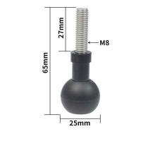 Алюминиевый адаптер с шариковой головкой 17 мм 25 мм к винту M6 M8 M10 для ОЗУ, крепление Garmin, кронштейн для мотоцикла, GPS, телефона, автомобиля, стойка Insta360 X3