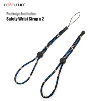 SOONSUN 2 шт. регулируемый ремень безопасности на запястье веревка для GoPro Hero 8 9 10 11 12 штатив монопод Аксессуары
