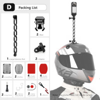 Аксессуары Vamson для Insta360 X3 One X2, крепление на шлем в виде единорога с удлинителем из алюминиевого сплава, аксессуары для GoPro Hero 11