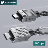 Yottamaster PD 240 Вт Кабель USB Тип C сплиттер 40 Гбит/с высокоскоростная зарядная линия 4K 8K @ 60 Гц видео 5A оплетенный провод из цинкового сплава для передачи данных