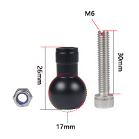 Адаптер из алюминиевого сплава с шаровой головкой 17 мм, держатель для штатива, рукоятки мотоцикла, велосипеда, подставка, коннектор, кронштейн