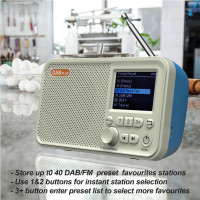 C10 DAB/DAB + FM цифровой радиоприемник, перезаряжаемый светодиодный динамик, портативная гарнитура, MP3 музыкальный плеер, радио-трансляция