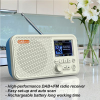 C10 DAB/DAB + FM цифровой радиоприемник, перезаряжаемый светодиодный динамик, портативная гарнитура, MP3 музыкальный плеер, радио-трансляция