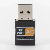 Двухдиапазонный USB Wi-Fi адаптер 600 Мбит/с 2,4 ГГц + 5 ГГц, беспроводная сетевая карта, беспроводной USB Wi-Fi адаптер, Wi-Fi ключ, сетевая карта для ПК