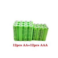 Перезаряжаемая батарея AA 1,2 в 1000mAh-AAA 1,2 в 2000 мАч Ni-MH, подходит для игрушек, фонариков, часов, MP3-плееров с дистанционным управлением