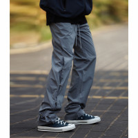 Nobodyknows夏季自制戶外痞帥潮流高街美式純色機能vibe長褲